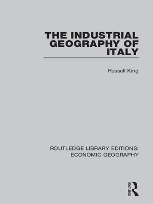 cover image of An Industrial Geography of Italy